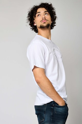 T-shirt regular em algodão biológico Valdo - Branco