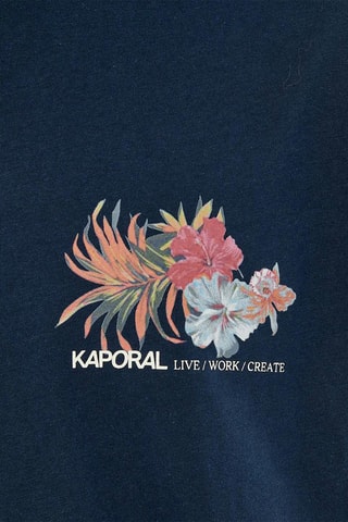 T-shirt em algodão biológico Tigau - Azul-marinho