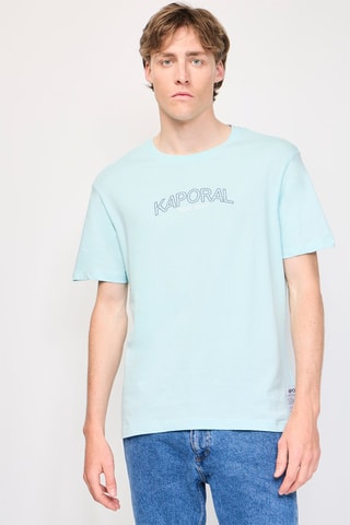 T-shirt em algodão biológico Brisea - Azul-celeste