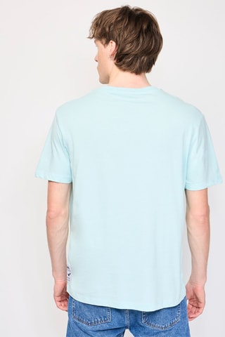 T-shirt em algodão biológico Brisea - Azul-celeste