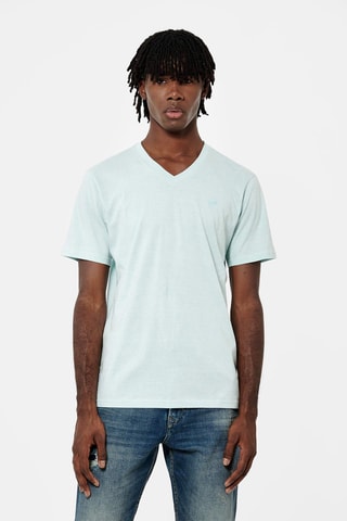 T-shirt em algodão biológico Save - Verde-água