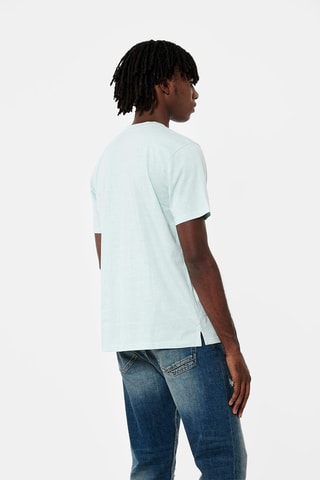 T-shirt em algodão biológico Save - Verde-água