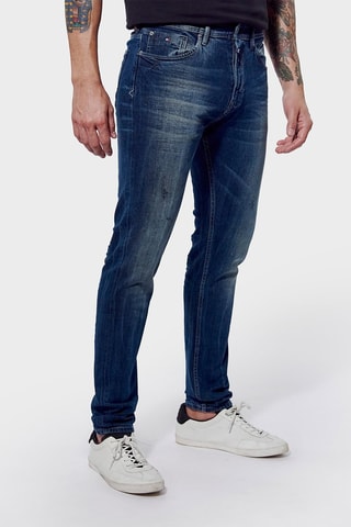 Calças de ganga em algodão biológico Denny - Azul