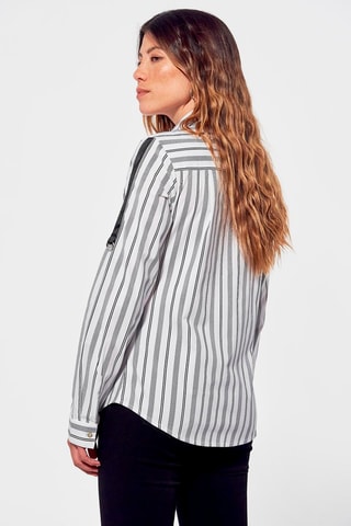 Camisa regular Vichy Creme