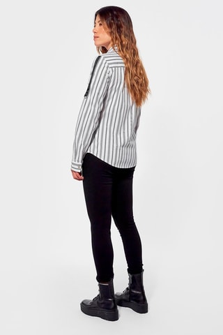 Camisa regular Vichy Creme