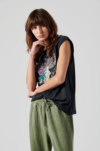 Camisola de alças - Preto