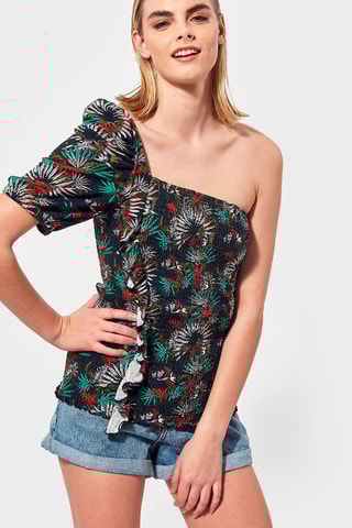 Camisola de alças Pesos Laranja e verde