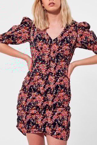 Vestido cintado Vista Preto