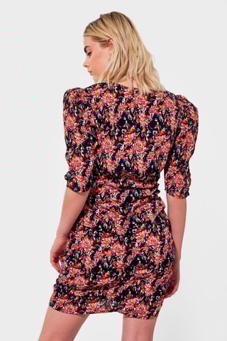 Vestido cintado Vista Preto