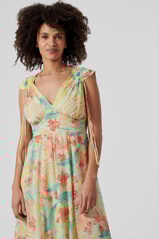 Vestido comprido - Amarelo-pálido