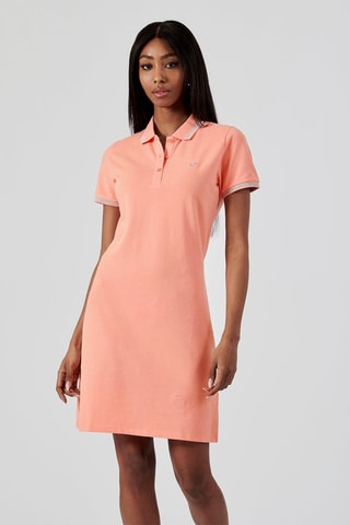 Vestido-polo em algodão biológico Julix - Coral