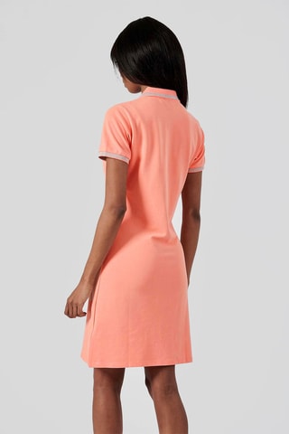 Vestido-polo em algodão biológico Julix - Coral