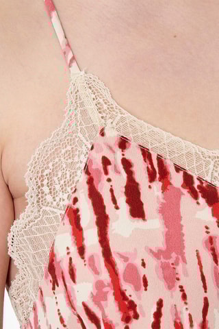 Camisola interior tie and dye Gany - Vermelho e cru