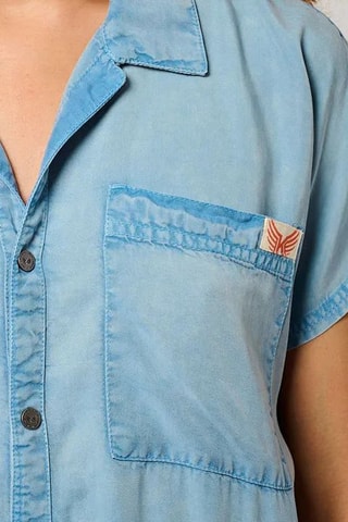 Macacão curto - Azul-claro