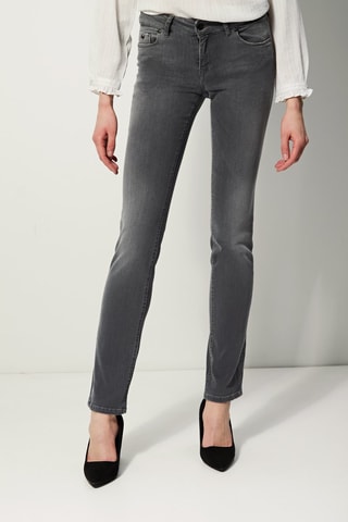 Calças de ganga direitas Wilda Cinzento