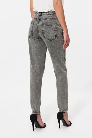 Calças de ganga corte cenoura slim Evita - Cinzento