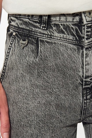 Calças de ganga corte cenoura slim Evita - Cinzento