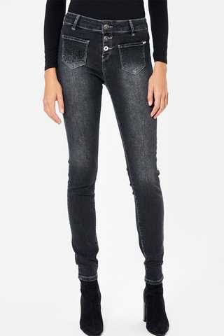 Calças de ganga slim Lilo - Preto