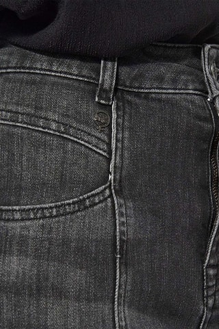 Calças de ganga direitas 7/8 cintura alta Swan - Cinzento-escuro