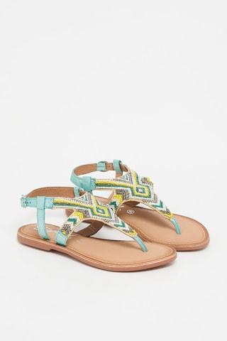 Sandálias em couro de cabra - Verde