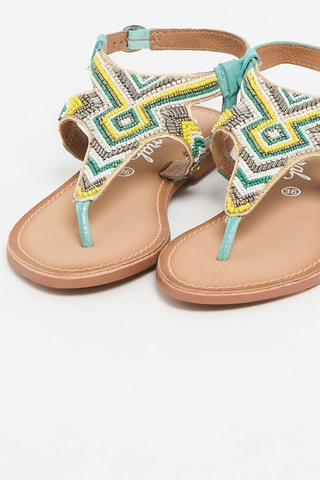 Sandálias em couro de cabra - Verde