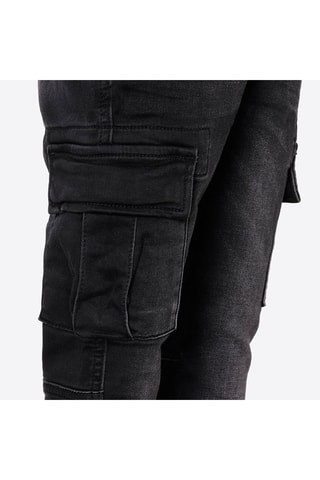 Calças de ganga battle Salki Preto