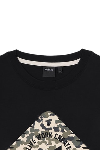 T-shirt em algodão biológico Enilo - Preto