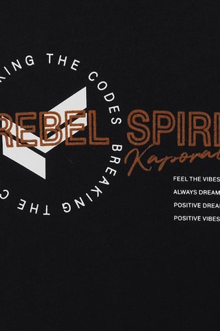 T-shirt em algodão biológico Edson - Preto