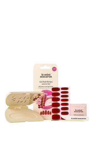 Kit de manicure - Dália vermelha - 32 peças