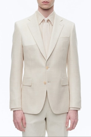 Veste ajustée en laine - Ivoire