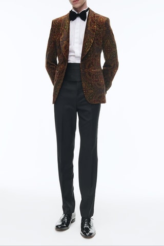 Costume ajusté en velours - Ambre