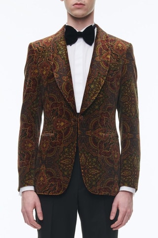 Costume ajusté en velours - Ambre