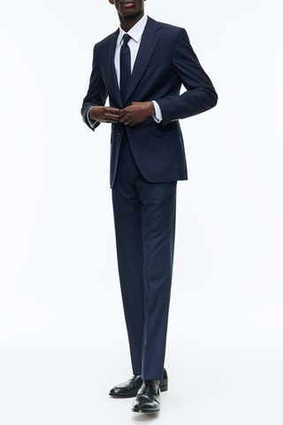 Costume regular en laine - Bleu marine