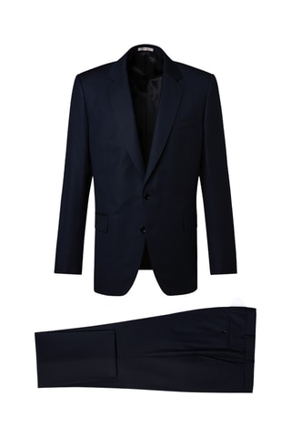 Costume regular en laine - Bleu marine