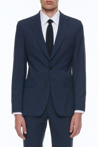 Costume ajusté en laine - Petrole