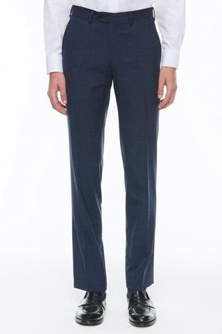 Costume ajusté en laine - Petrole