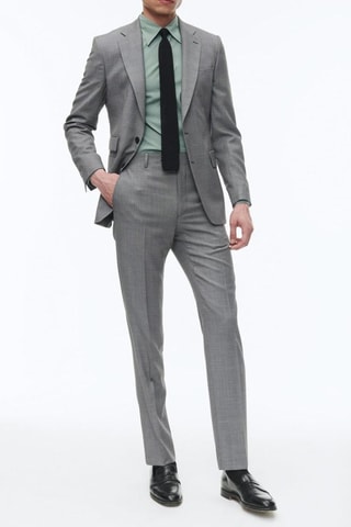 Costume ajusté en laine - Cendre