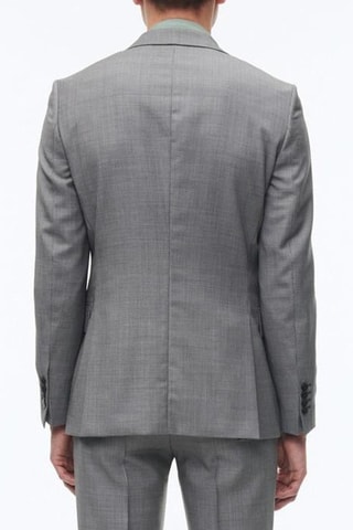 Costume ajusté en laine - Cendre