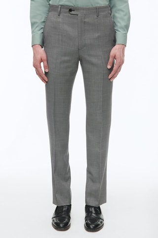 Costume ajusté en laine - Cendre