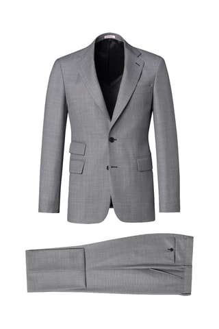 Costume ajusté en laine - Cendre