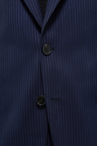 Costume ajusté en laine - Bleu marine