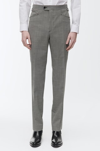 Costume ajusté en laine - Noir et blanc