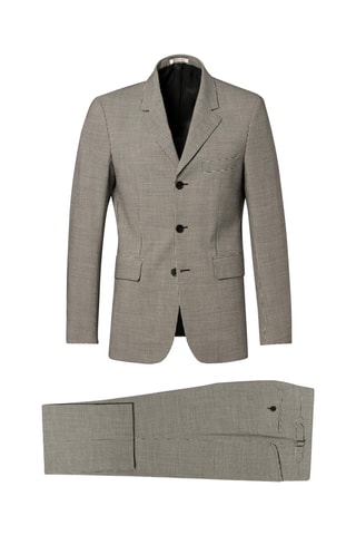 Costume ajusté en laine - Noir et blanc