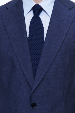 Costume droit en lin et en laine - Encre