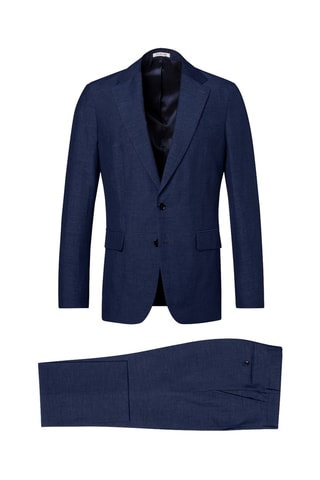 Costume droit en lin et en laine - Encre