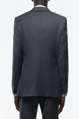 Costume ajusté en laine - Anthracite