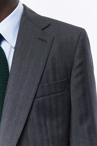 Costume ajusté en laine - Anthracite