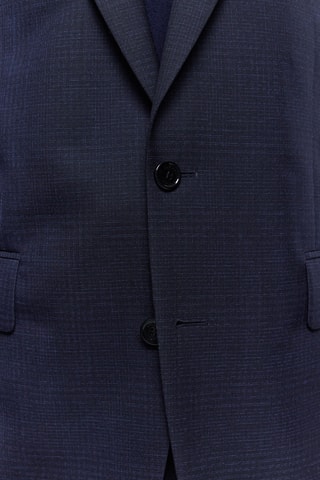 Costume ajusté en laine - Bleu marine