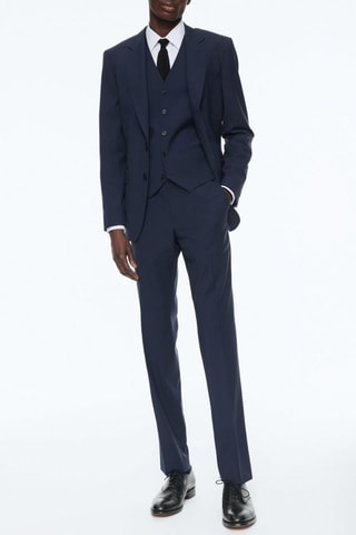 Costume 3 pièces en laine - Bleu marine