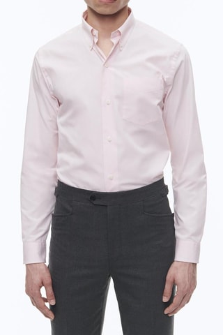 Chemise droite en popeline - Rose